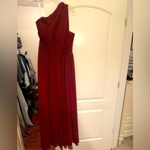 Cabernet One Shoulder Bridesmaid Dress